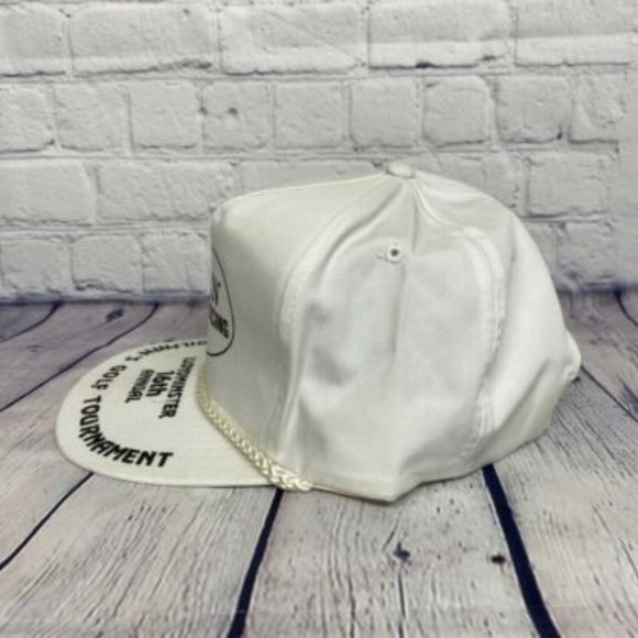 Vintage Hat Cap White LEYEN Oilwell Servicing Oilman's Golf Tournament Rope - Picture 2 of 8